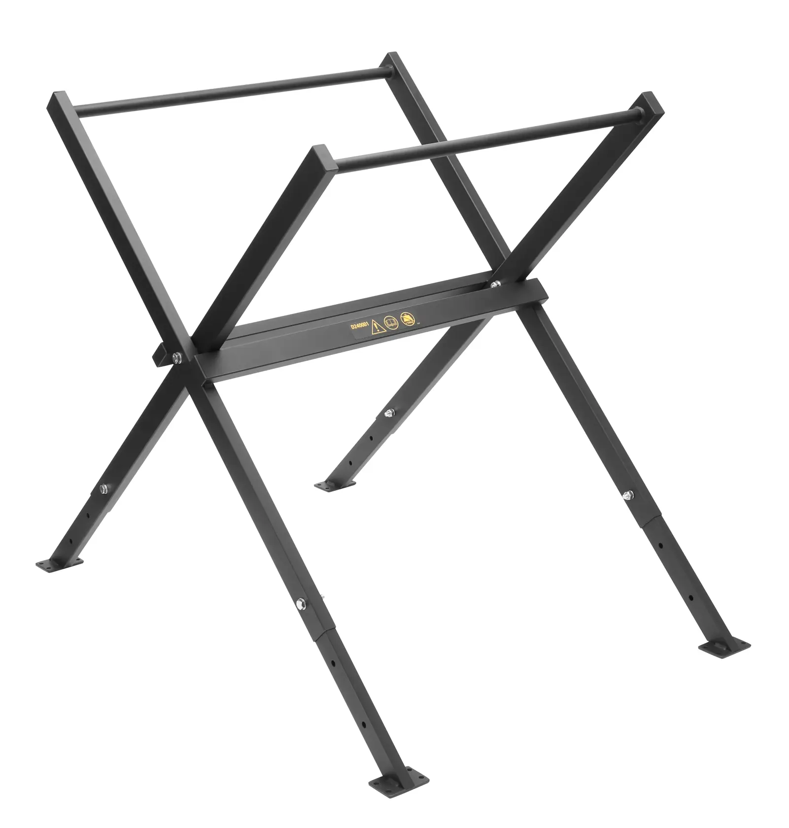 DEWALT metal stand for photography, SKUs D240001-XJ, D240001. Foldable frame with X-shaped legs.