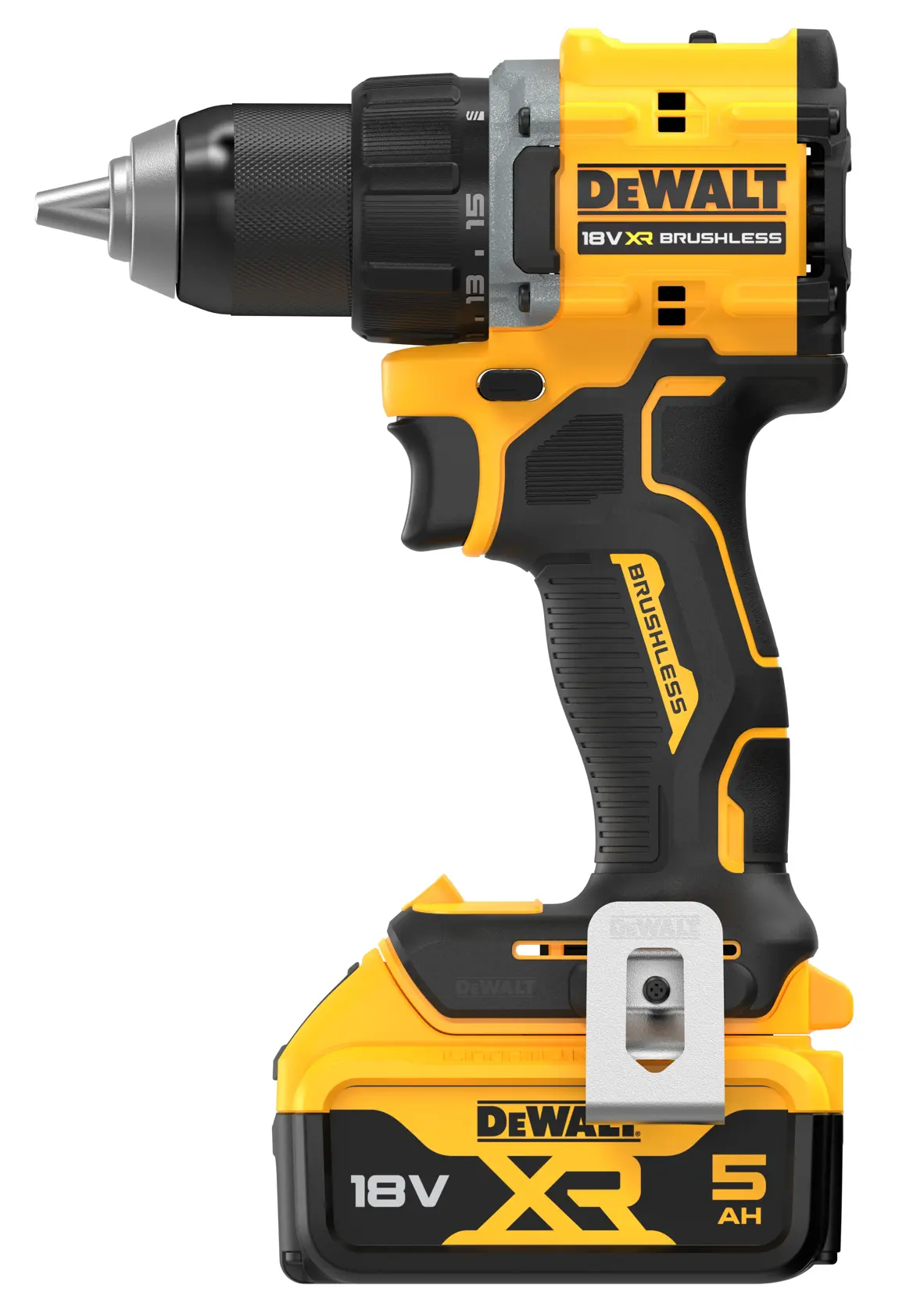 Kompaktní vrtačka s bezuhlíkovým motorem 18V XR - 2 × 5 Ah