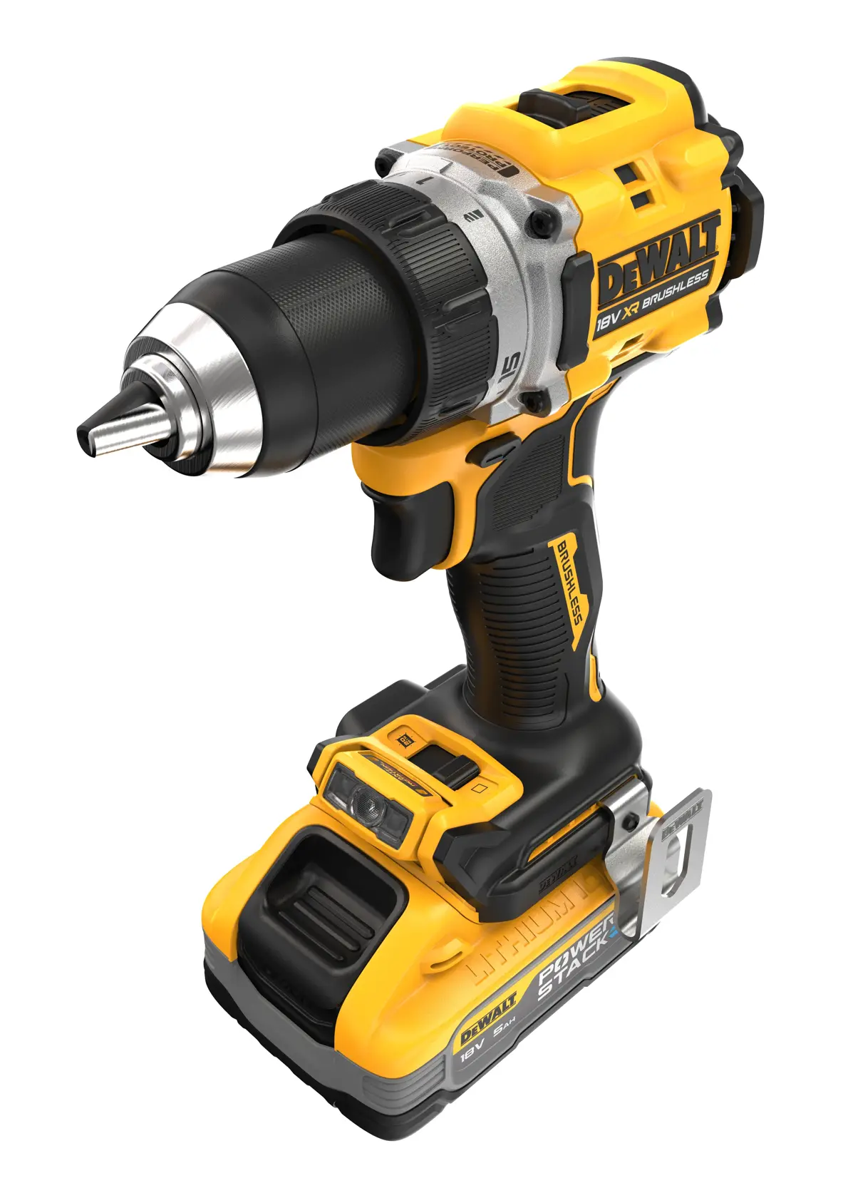 18V XR Bezuhlíková vrtačka - 2 X POWERSTACK 5AH