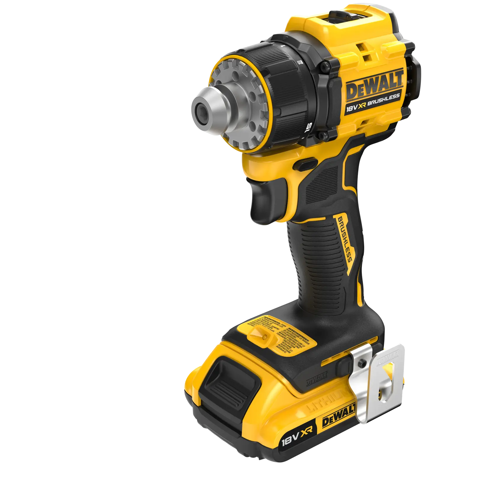 DEWALT cordless drill in yellow. SKUs: DCD803D2T-QW, DCD803D2T. Product category: Photography.