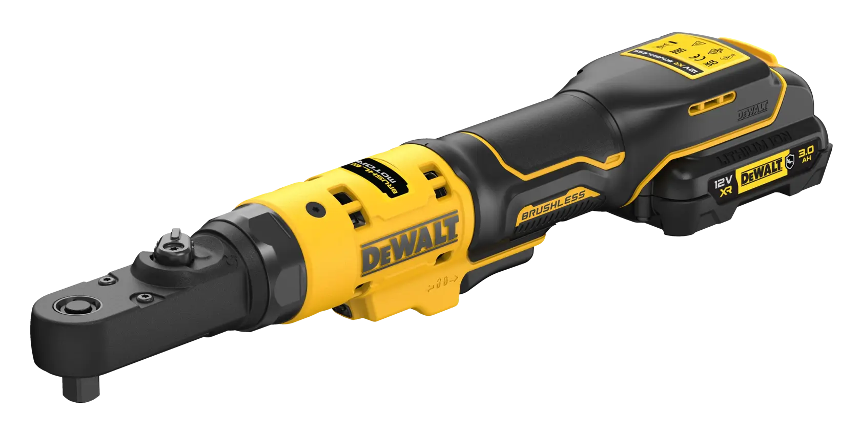 12V XR ráčna 3/8" a 1/4"s utěsněnou hlavou a bezuhlíkovým motorem - 2 x kompaktní akumulátor POWERSTACK G-Class Compact
