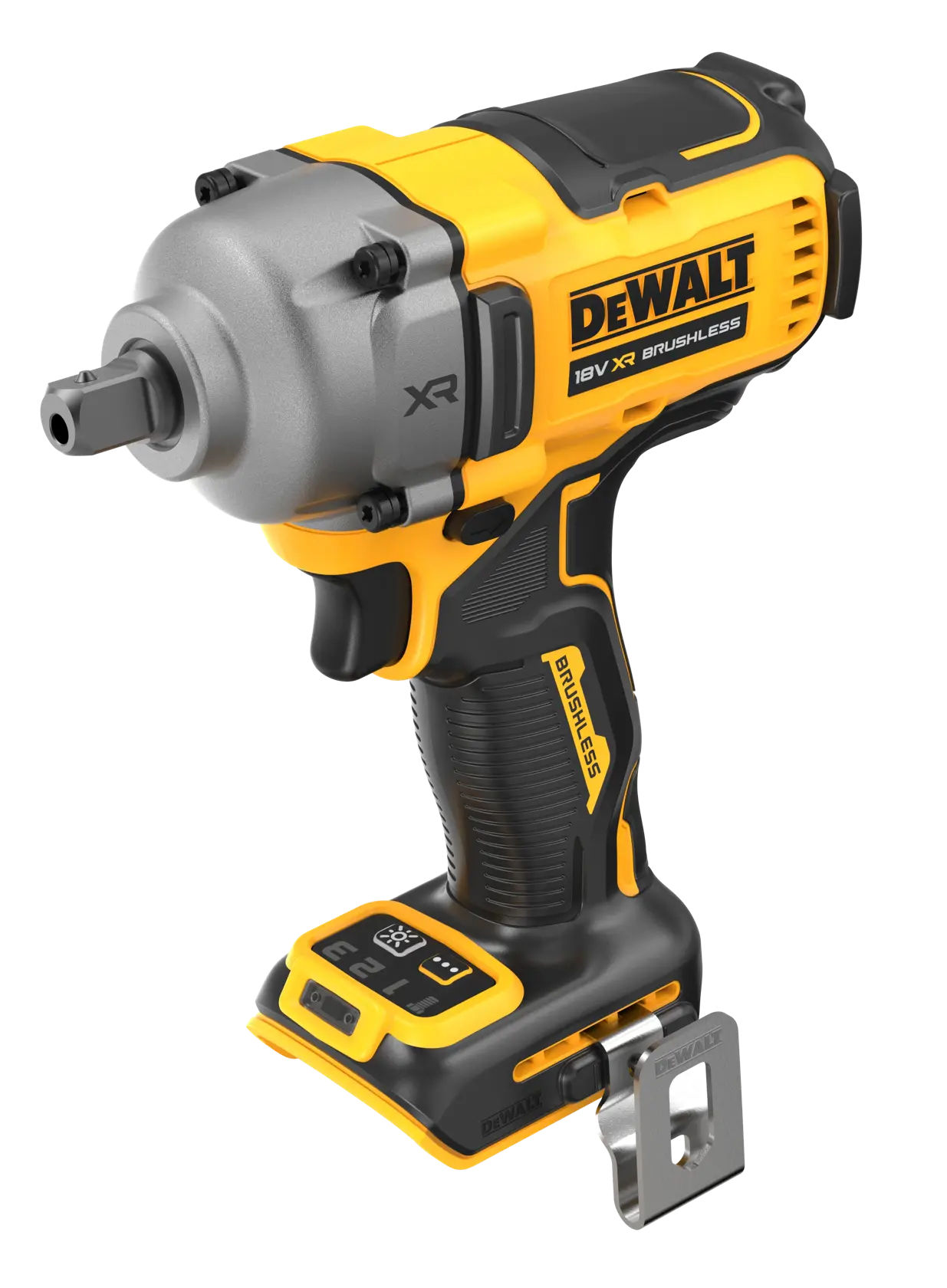 18V XR® 1/2" rázový utahovák se středním utahovacím momentem, bezuhlíkovým motorem a dorazovým kolíkem (pouze nářadí)