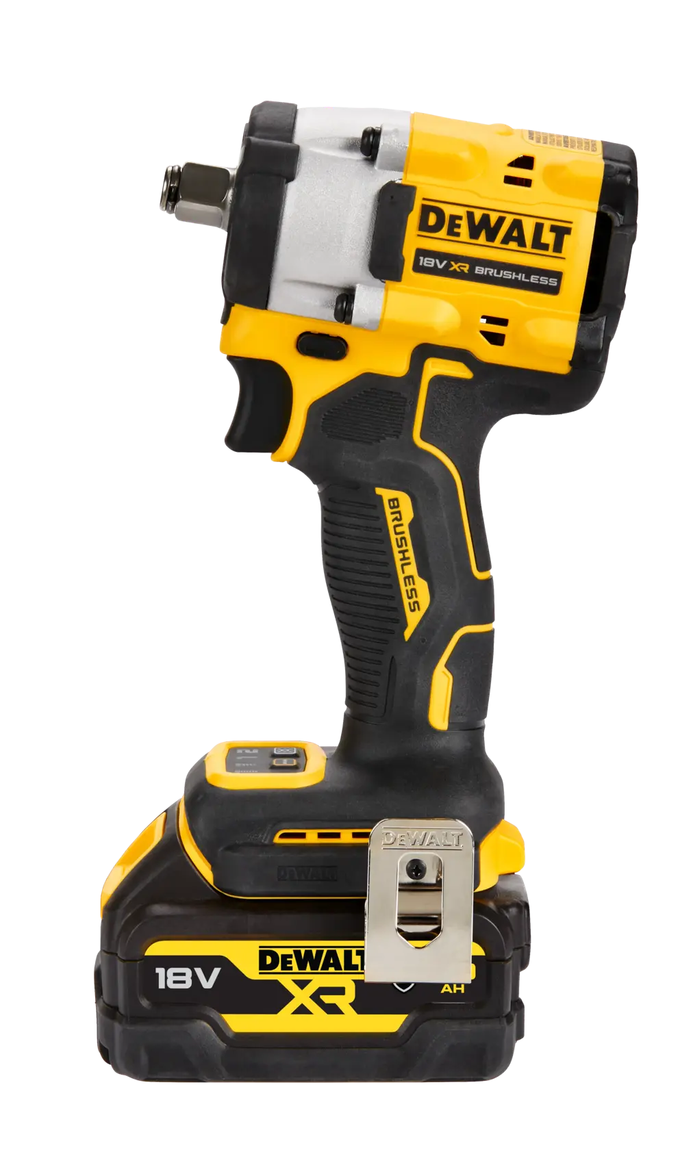 18V XR® 1/2" kompaktní rázový utahovák s bezuhlíkovým motorem a pojistným kroužkem - 2x 5Ah akumulátor