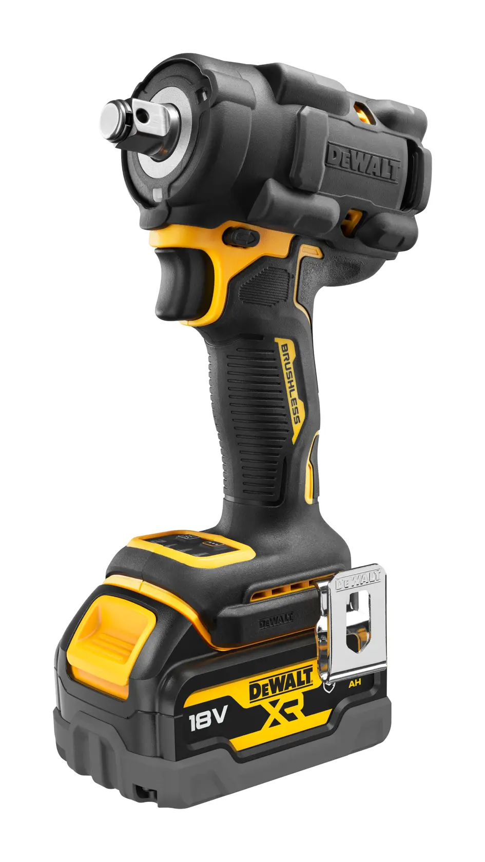 18V XR® 1/2" kompaktní rázový utahovák s bezuhlíkovým motorem a pojistným kroužkem - 2x 5Ah akumulátor