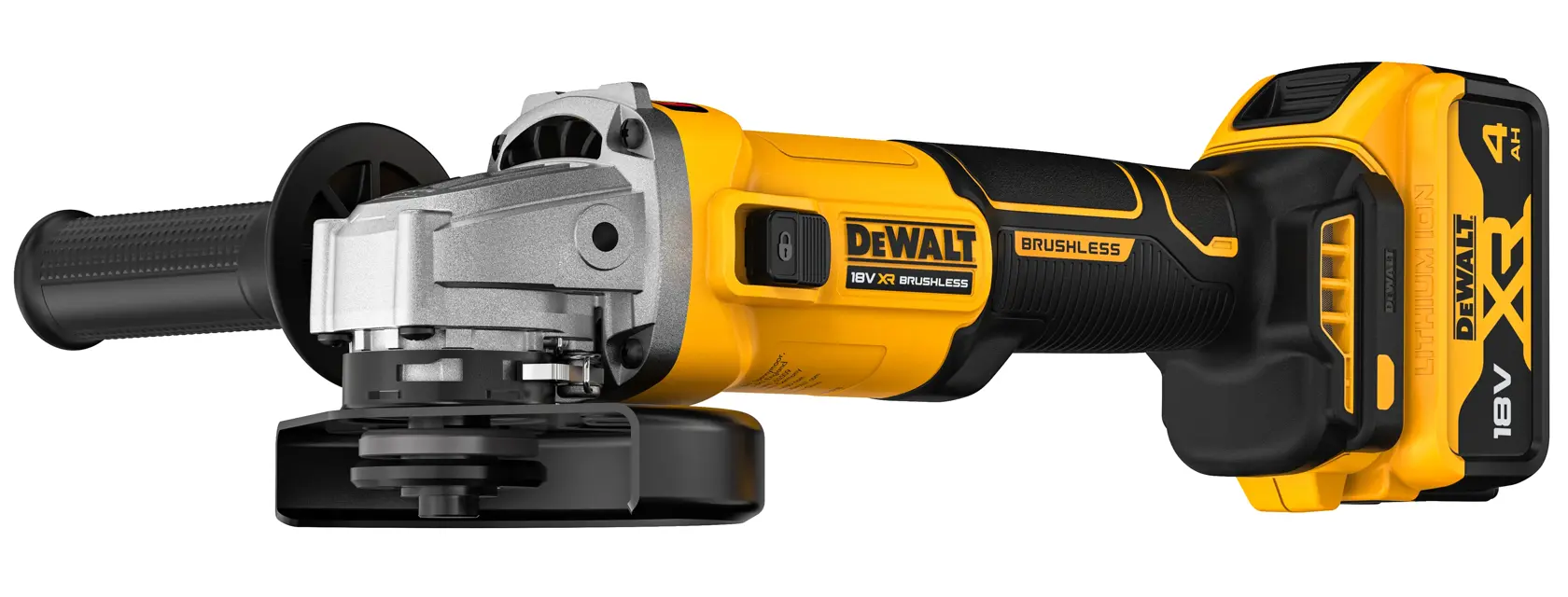 Úhlová bruska s bezuhlíkovým motorem 18V XR, 125 mm - 2 × 4 Ah