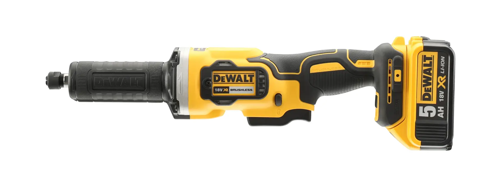 Přímá bruska 18 V XR s bezuhlíkovým motorem - 2 × 5 Ah