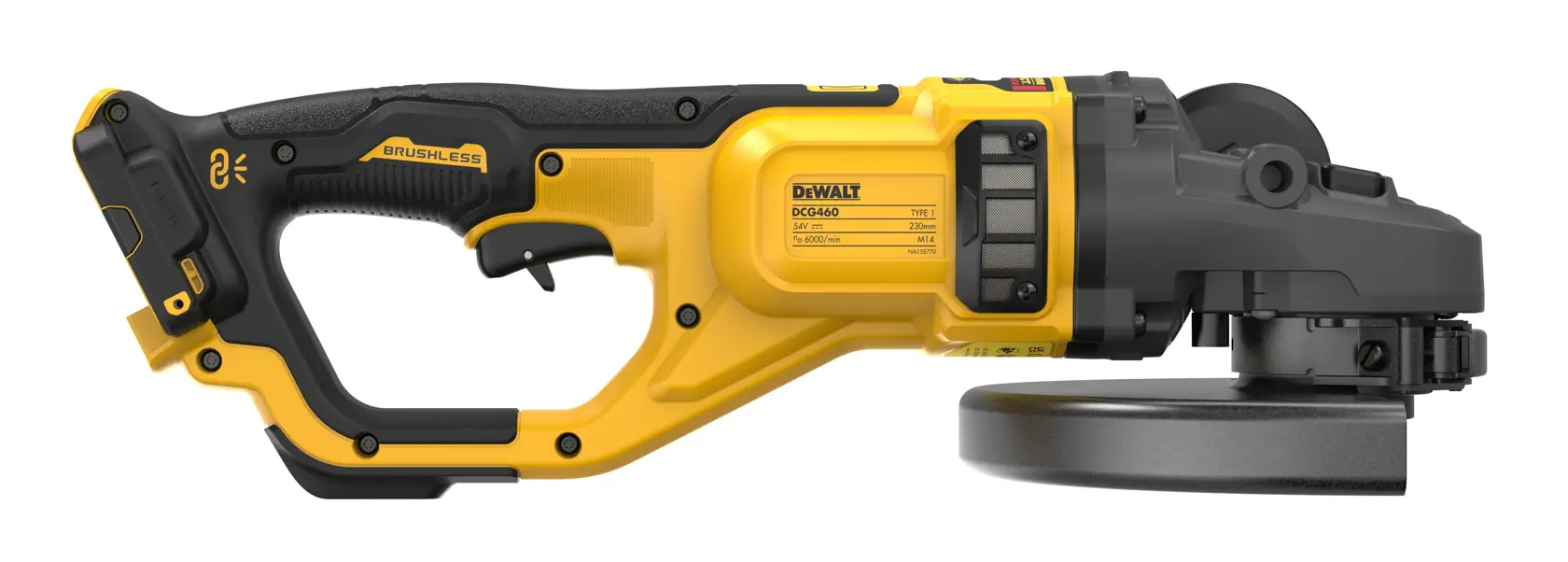 Úhlová bruska 54V XR FLEXVOLT, 230 mm - bez akumulátoru