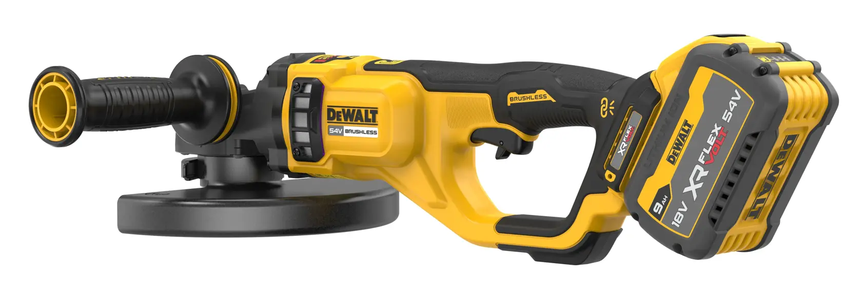 Úhlová bruska 54 V XR FLEXVOLT 230 mm - 2 × 9 Ah