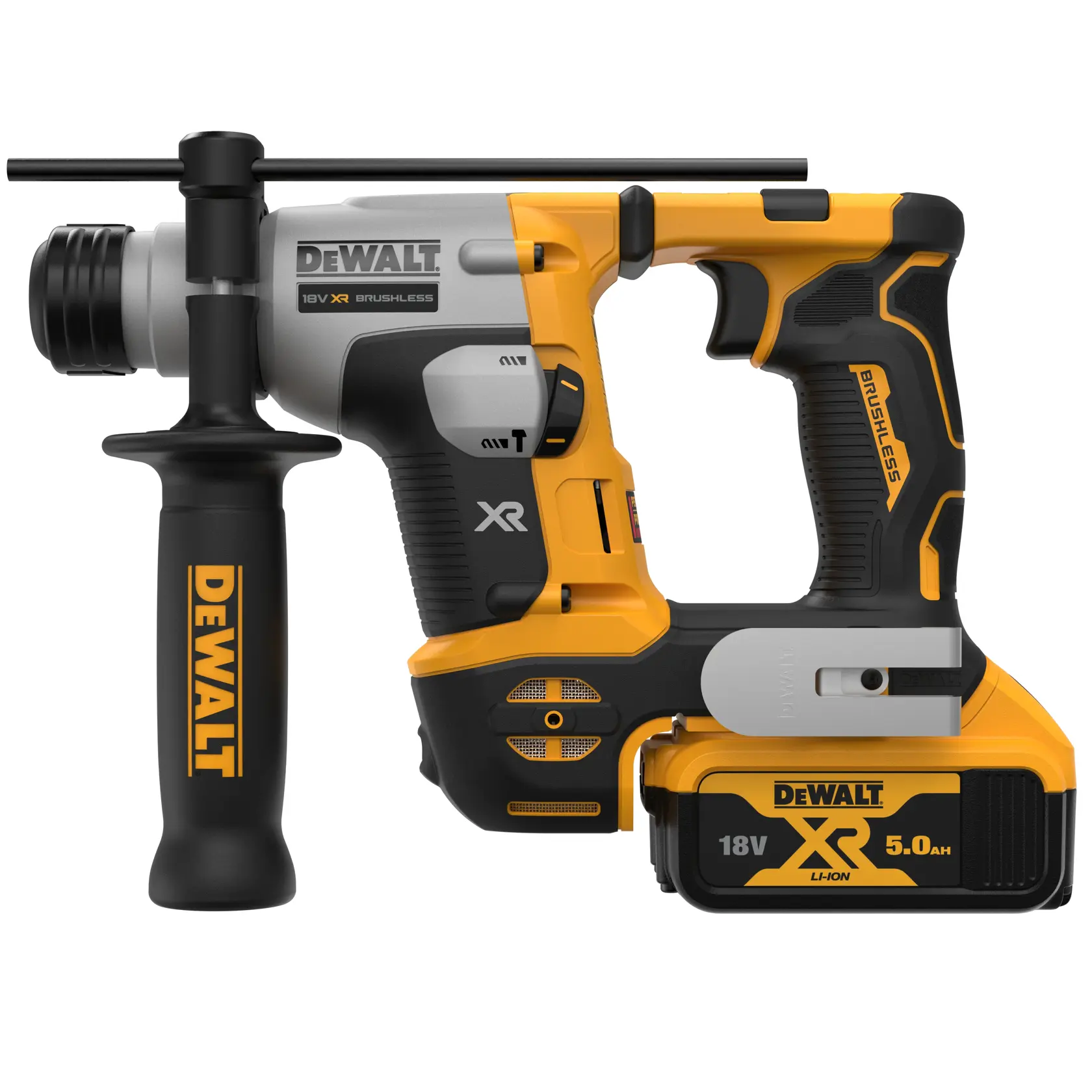 Vrtací kladivo SDS-Plus 16mm s bezuhlíkovým motorem 18V XR - 2 × 5 Ah