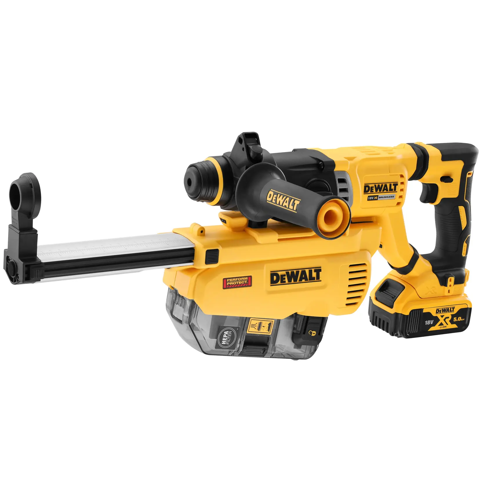 Vrtací kladivo SDS-Plus 28 mm 18 V XR s bezuhlíkovým motorem - 1 × 5 Ah