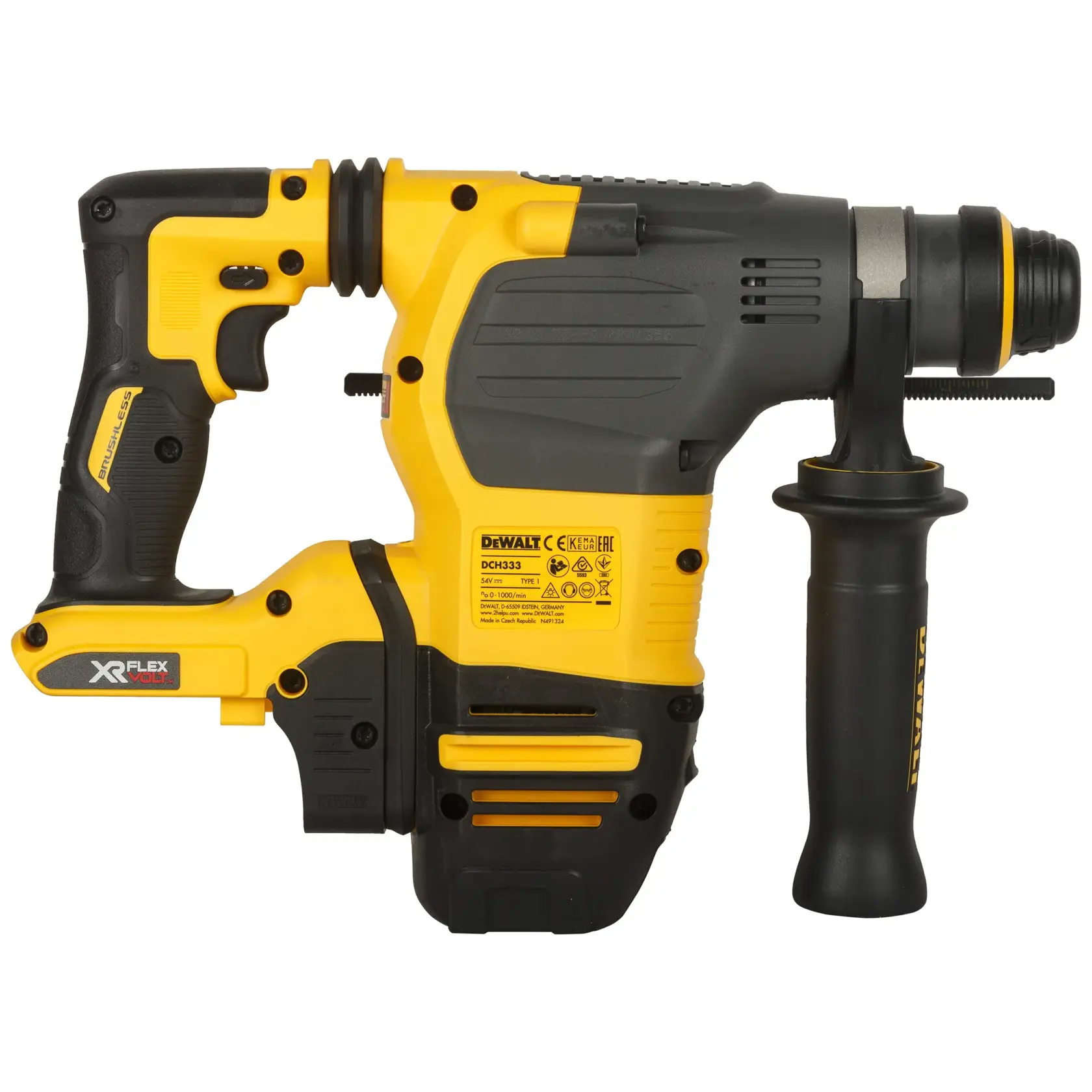 54V XR FLEXVOLT kombinované kladivo 30 mm - bez baterie v kufru