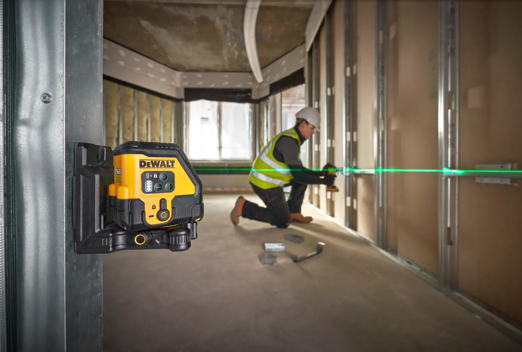 Zelený USB laser s křížovým paprskem