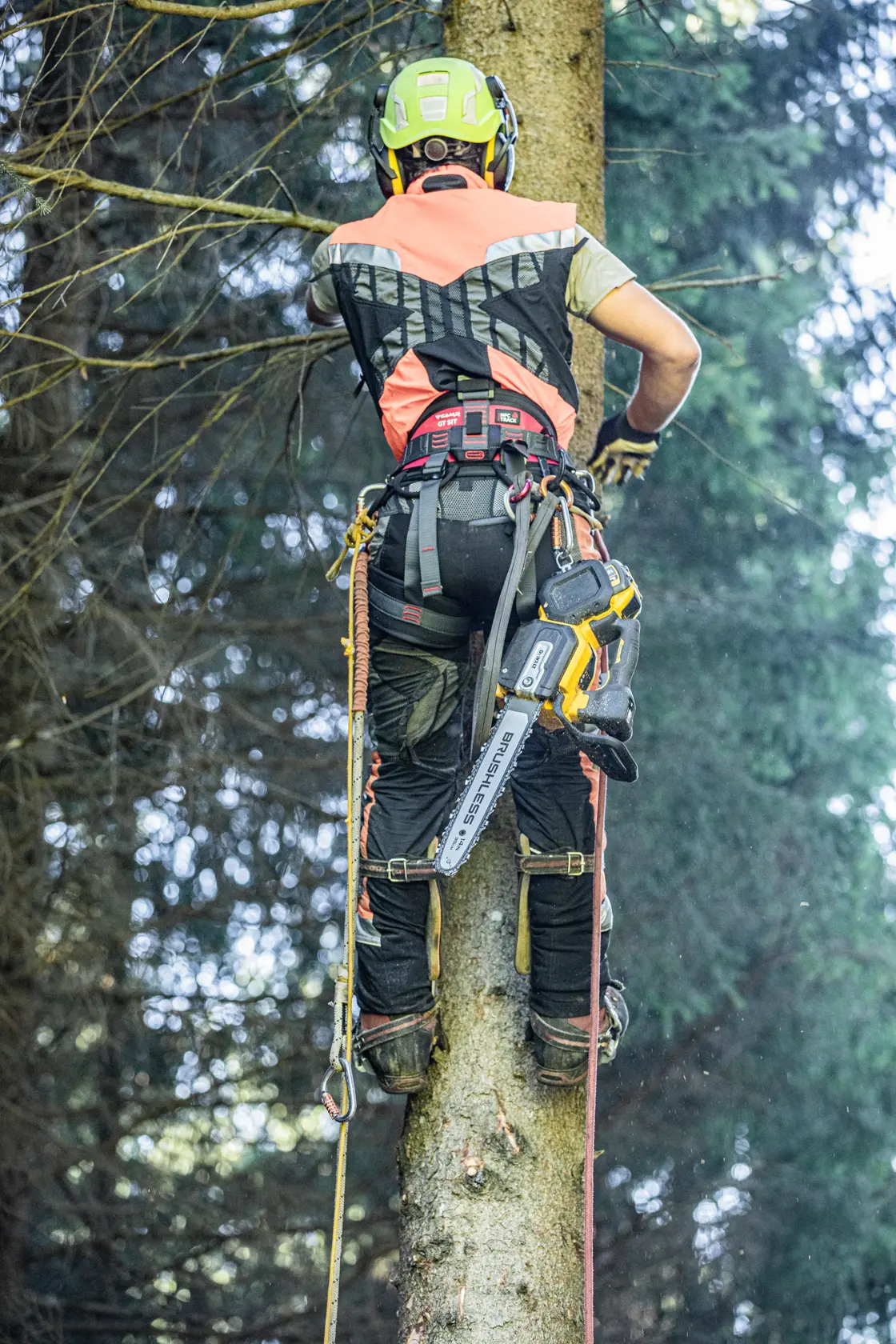 54 V XR FLEXVOLT řetězová pila s horní rukojetí - bez aku a nabíječky