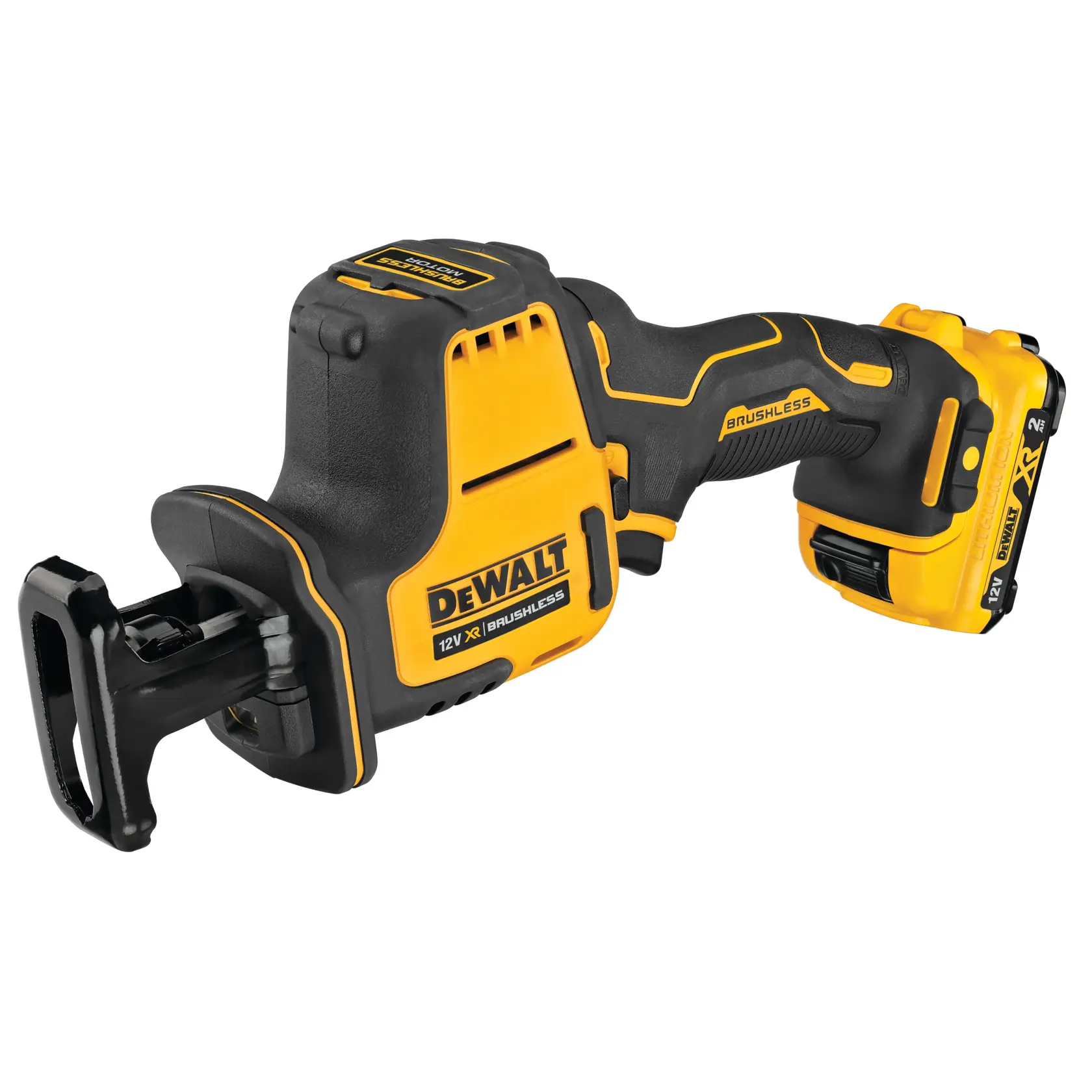 12V XR® subkompaktní mečová pila s bezuhlíkovým motorem - 2x 2Ah