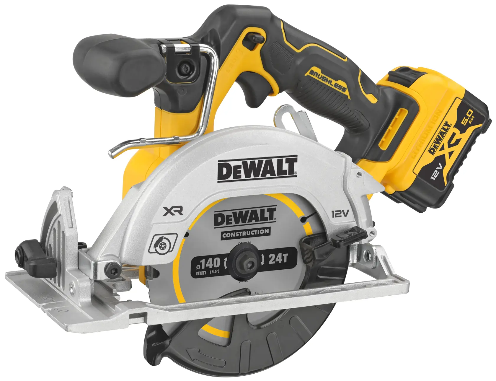 DEWALT cordless saw, DCS512P2-QW, DCS512P2. Photography product in EMEAANZ region.