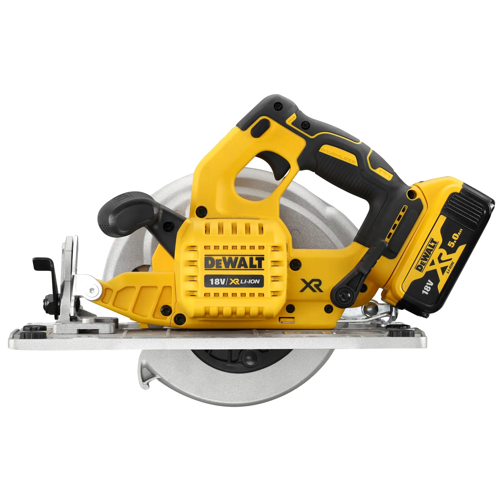 Kotoučová pila 184 mm 18 V XR s bezuhlíkovým motorem kompatibilní s vodicí lištou