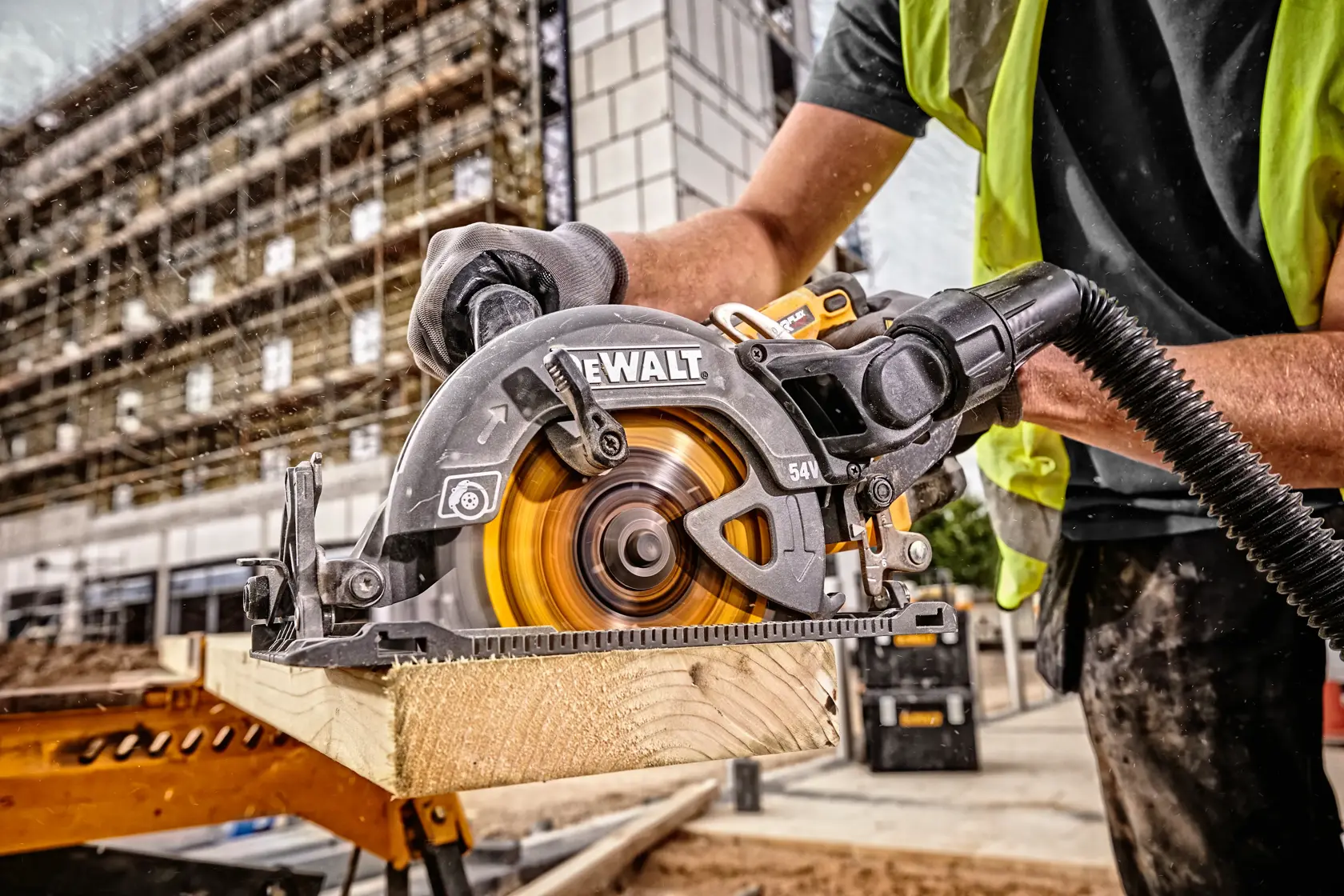Kotoučová pila 190 mm 54 V XR FLEXVOLT s vysokou hodnotou momentu - Bez baterie