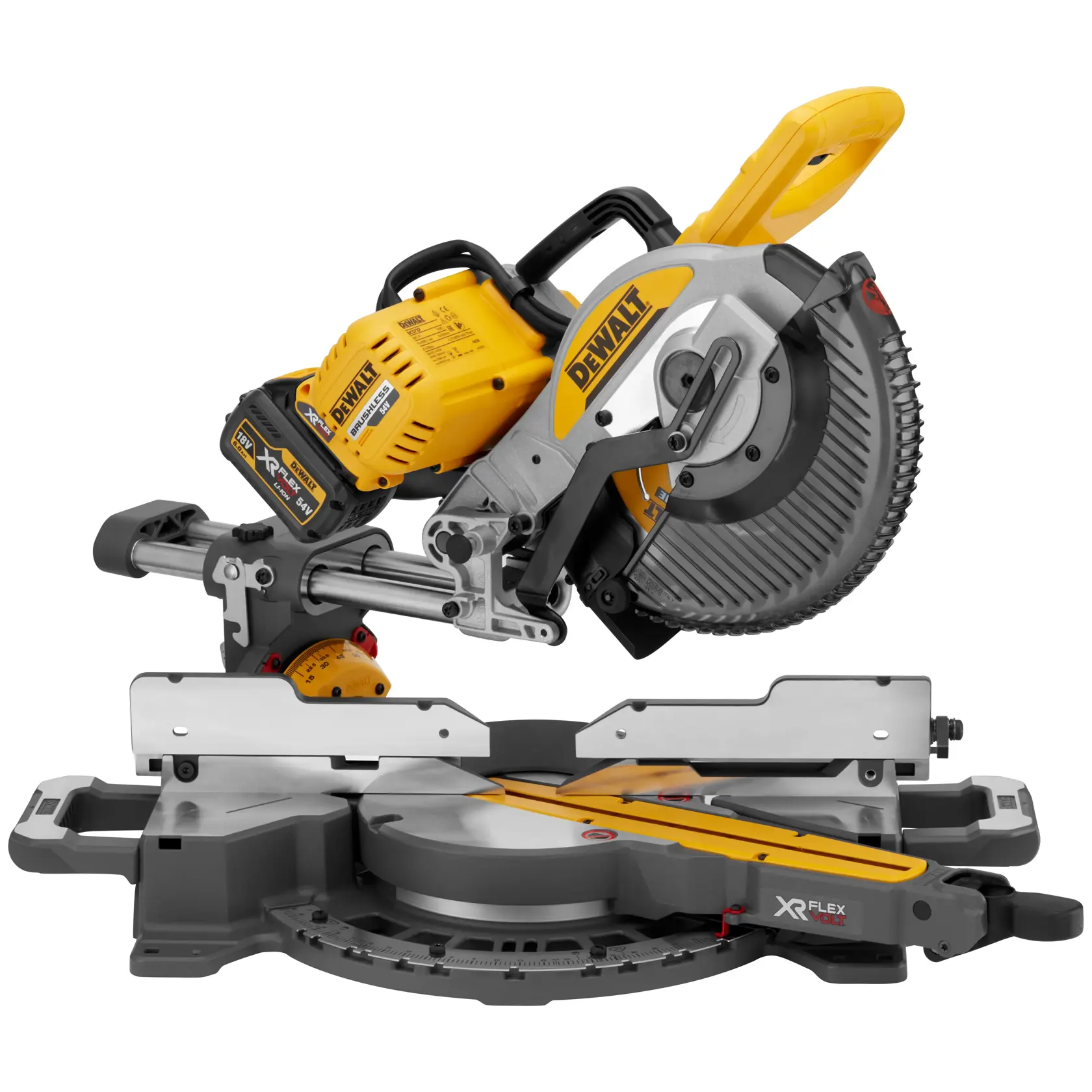 Pokosová pila 250 mm 54 V XR FLEXVOLT - 2 × 6 Ah