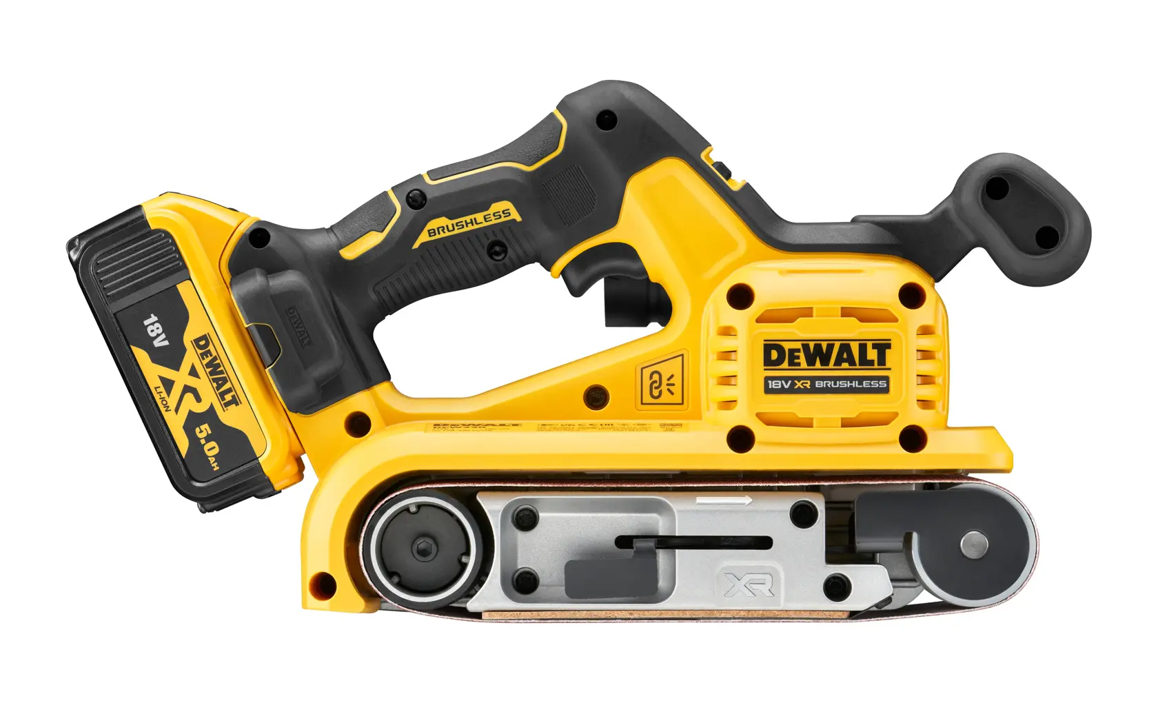 18V XR® pásová bruska s bezuhlíkovým motorem - 2x 5Ah