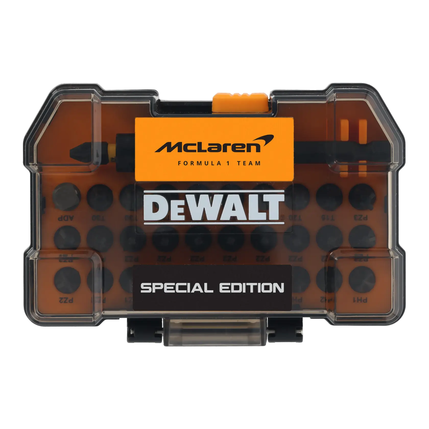 DEWALT McLaren Special Edition juego de puntas, Fotografía, DT70900T, DT70900T-QZ en caja negra.