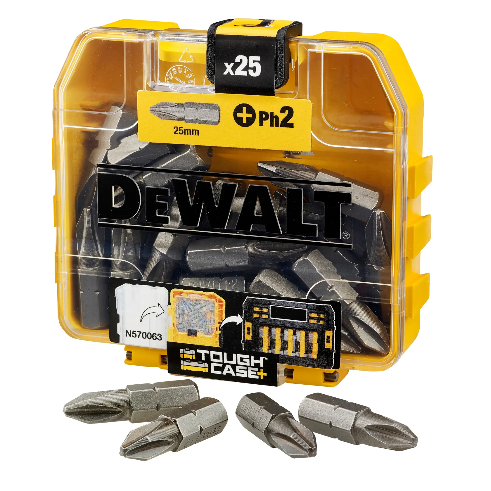 Sada 25mm šroubovacích nástavců v malém úložném pouzdře TOUGHCASE®+ (25 ks)