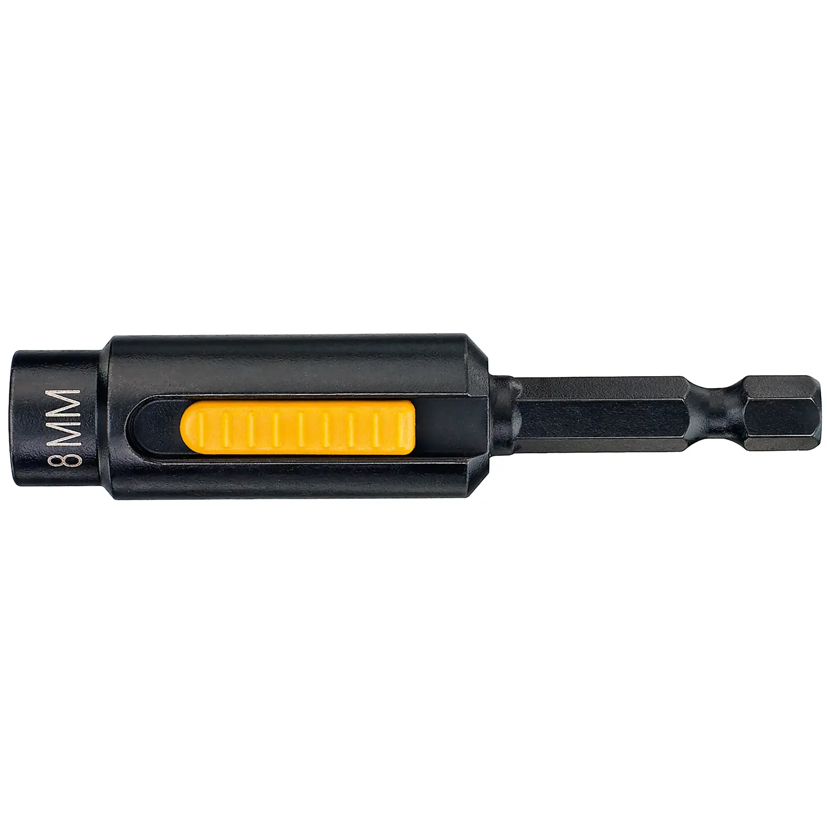 DEWALT 8mm bit holder DT7430-QZ, DT7430-F. Black and yellow, used for photography tools.