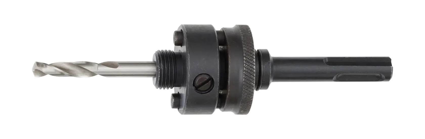 DEWALT drill accessory DT8108-QZ, DT8108 for photography. Metal bit holder with drill bit attached.