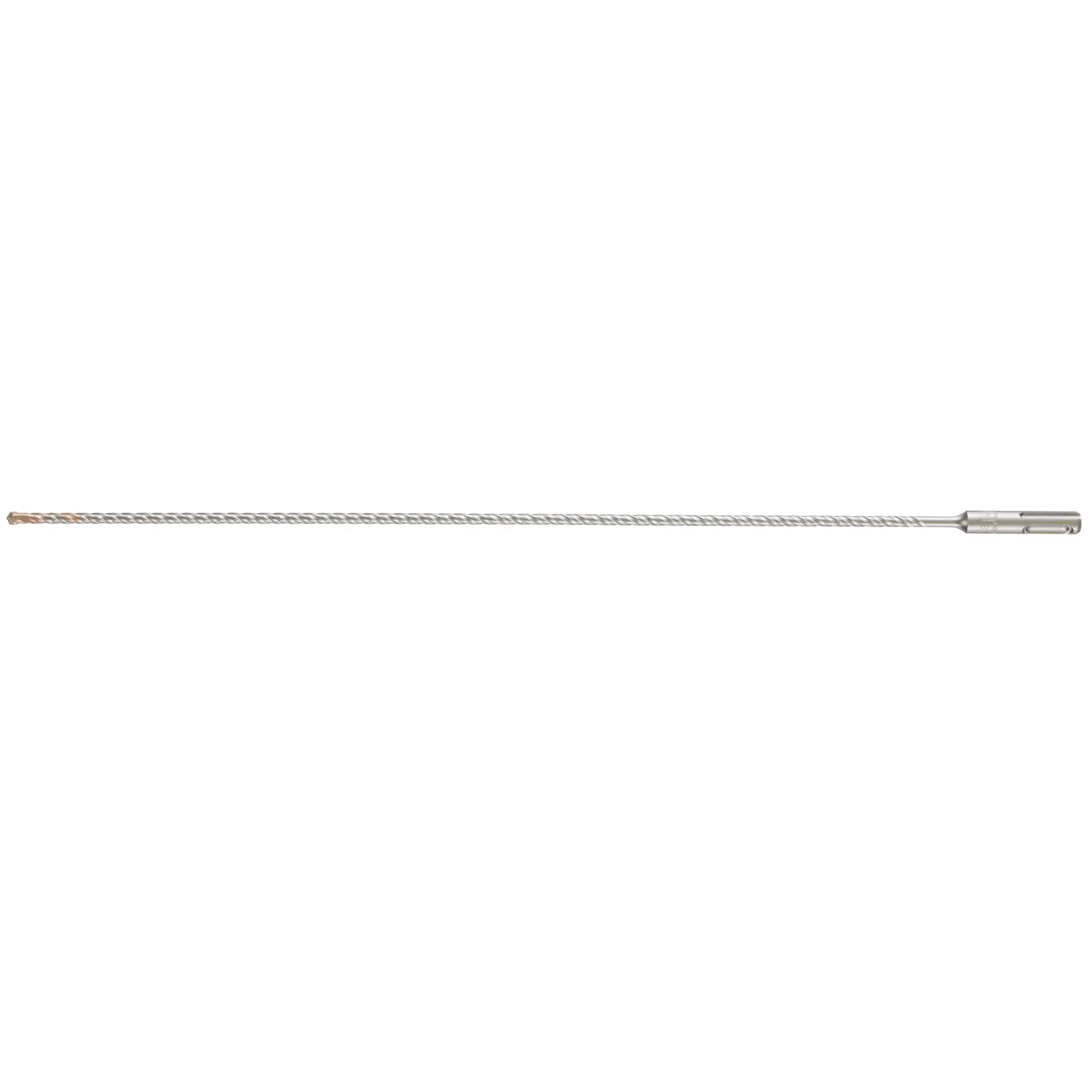 Long DEWALT masonry drill bit with SDS plus shank, designed for heavy-duty drilling in concrete and stone surfaces.