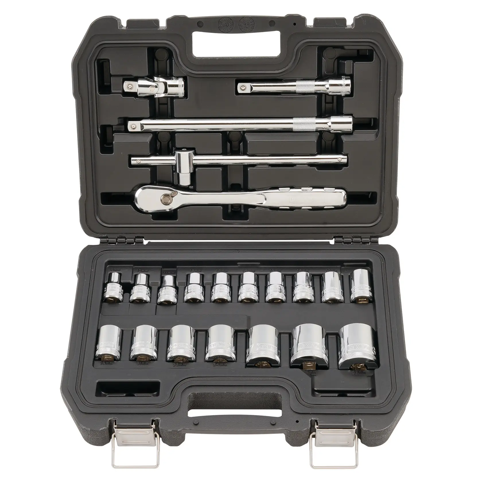 22 Piece Full Metric 1/2" Socket Set